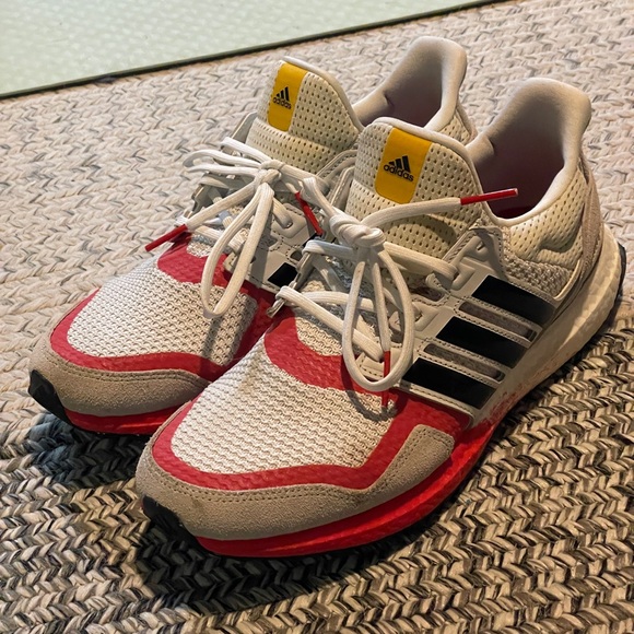 Adidas Ultra Boost White and Red Sneakers - lightly worn - Picture 2 of 8